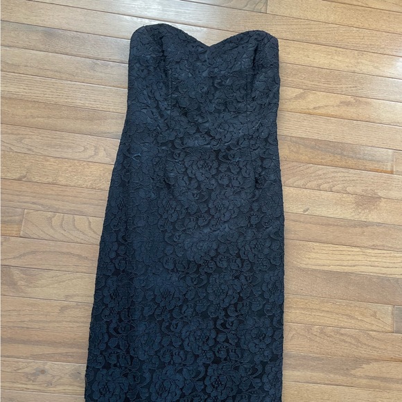 J Reynolds Black Lace Strapless Cocktail Dress - Picture 7 of 7